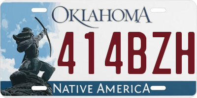 OK license plate 414BZH
