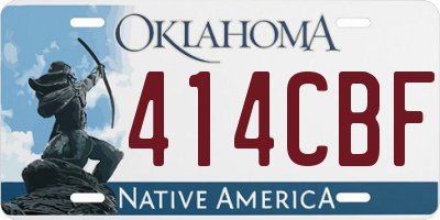 OK license plate 414CBF