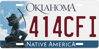 OK license plate 414CFI