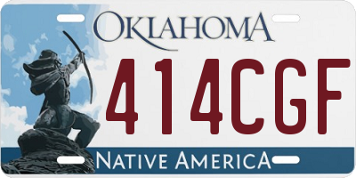 OK license plate 414CGF