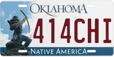 OK license plate 414CHI
