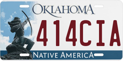 OK license plate 414CIA