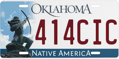 OK license plate 414CIC