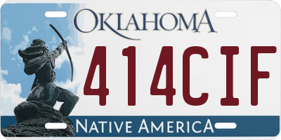 OK license plate 414CIF