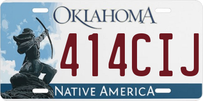 OK license plate 414CIJ