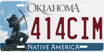 OK license plate 414CIM