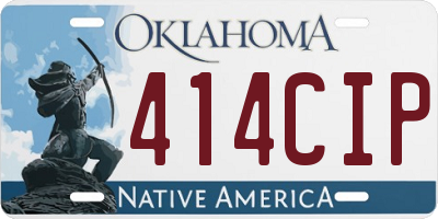 OK license plate 414CIP