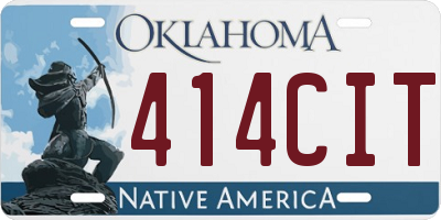 OK license plate 414CIT