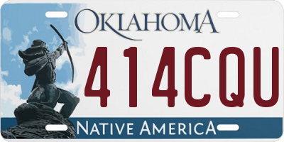 OK license plate 414CQU