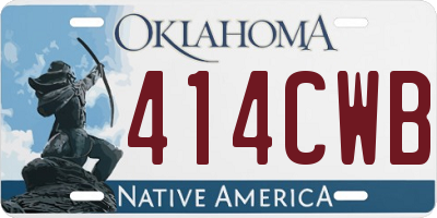 OK license plate 414CWB