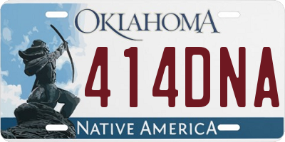 OK license plate 414DNA
