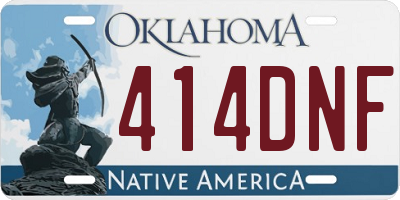 OK license plate 414DNF