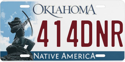 OK license plate 414DNR
