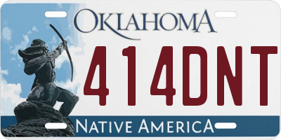 OK license plate 414DNT