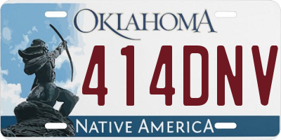 OK license plate 414DNV