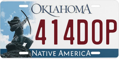 OK license plate 414DOP