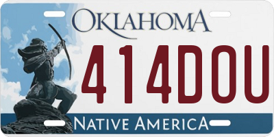 OK license plate 414DOU