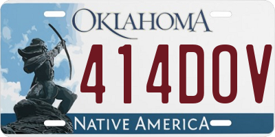 OK license plate 414DOV