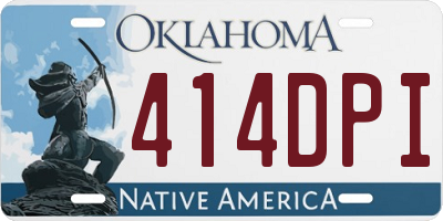 OK license plate 414DPI