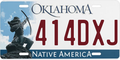 OK license plate 414DXJ