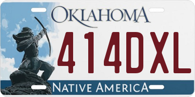OK license plate 414DXL