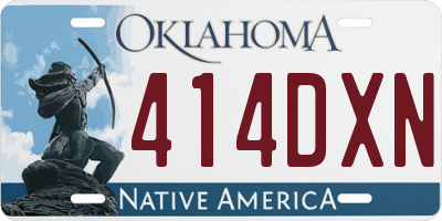 OK license plate 414DXN