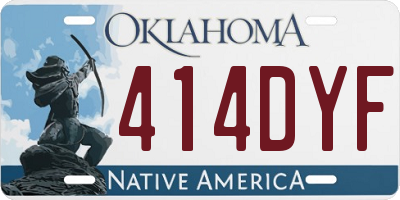 OK license plate 414DYF