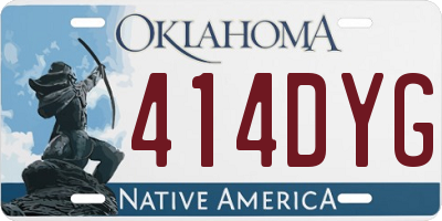 OK license plate 414DYG