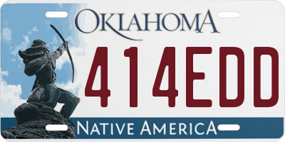 OK license plate 414EDD
