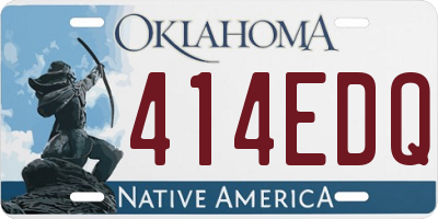 OK license plate 414EDQ