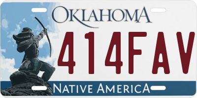 OK license plate 414FAV
