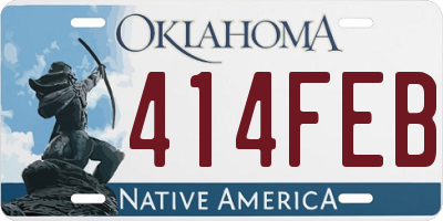 OK license plate 414FEB