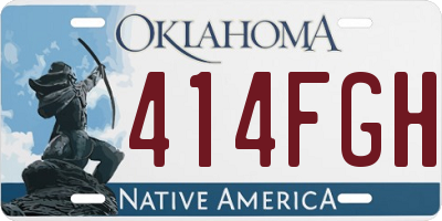OK license plate 414FGH