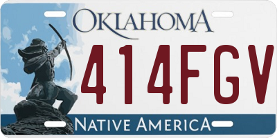 OK license plate 414FGV