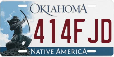 OK license plate 414FJD
