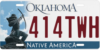 OK license plate 414TWH