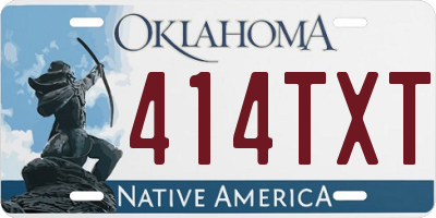 OK license plate 414TXT