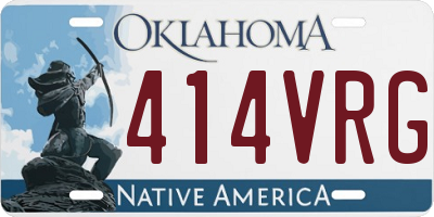 OK license plate 414VRG