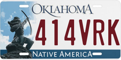 OK license plate 414VRK