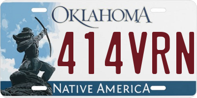 OK license plate 414VRN