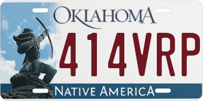 OK license plate 414VRP