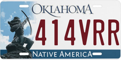 OK license plate 414VRR