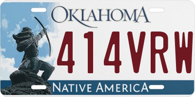 OK license plate 414VRW