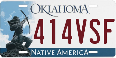 OK license plate 414VSF