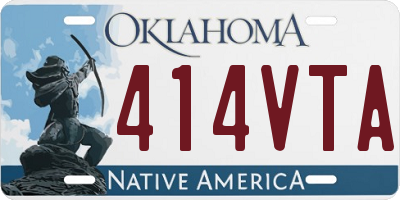OK license plate 414VTA