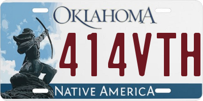 OK license plate 414VTH