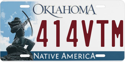 OK license plate 414VTM
