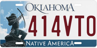 OK license plate 414VTO