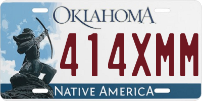 OK license plate 414XMM