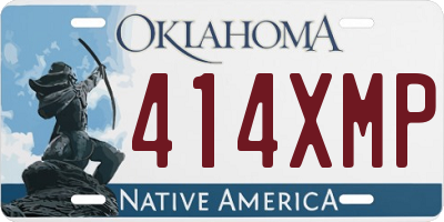 OK license plate 414XMP